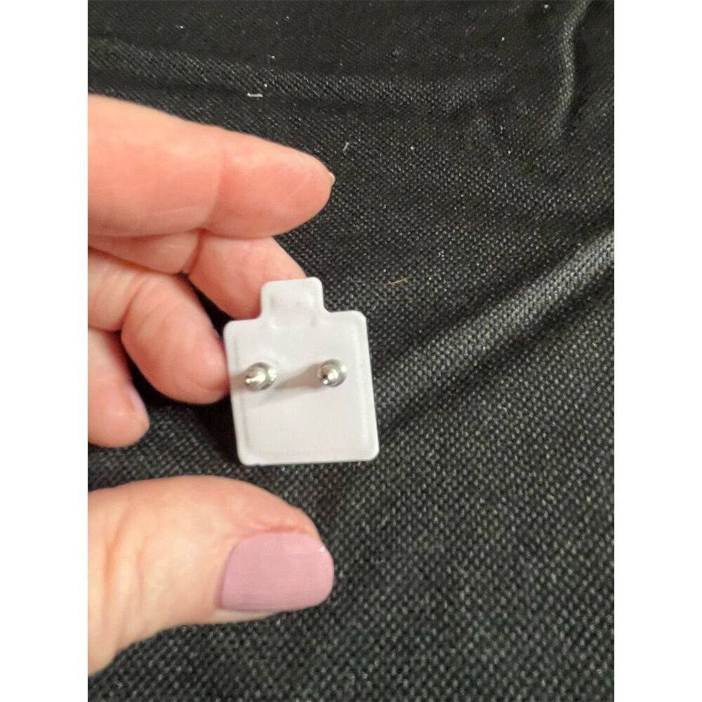 Chloe Purple Cubic Zirconia Stud Earrings Secure Lock Back​ - Picture 2 of 3